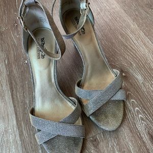 silver heels size 12 wide
